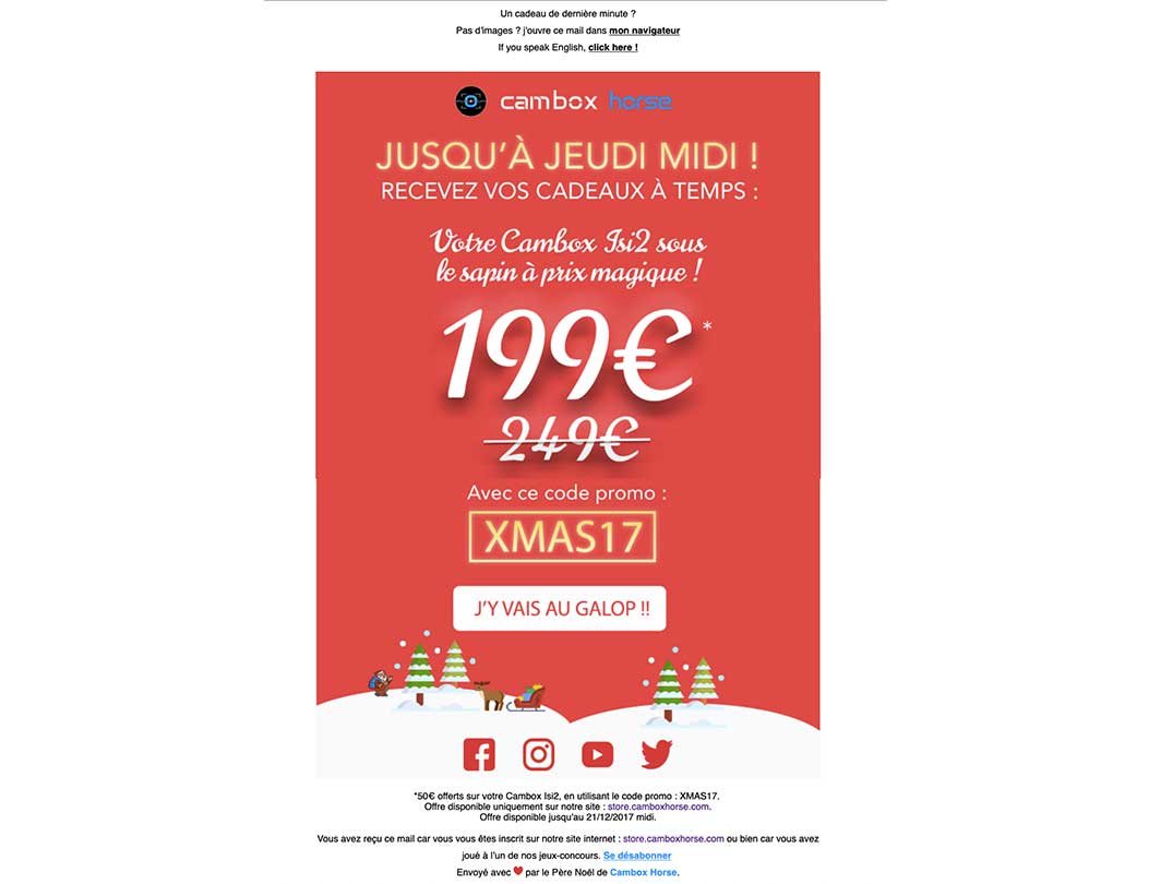 exemple d'email marketing noël