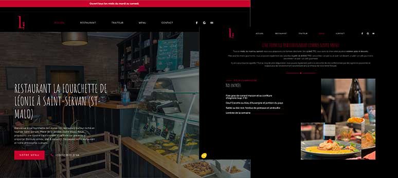 Création de site de resturant Fourchette de Léonie